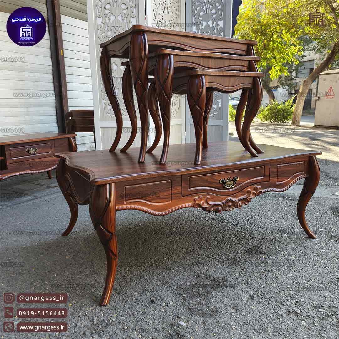 میز جلو مبلی و میز عسلی جدید پیچک وکیوم خرید اقساطی