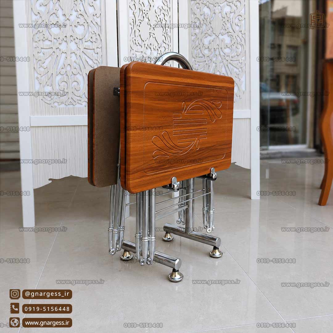 میز عسلی تاشو پایه فلزی خرید قسطی