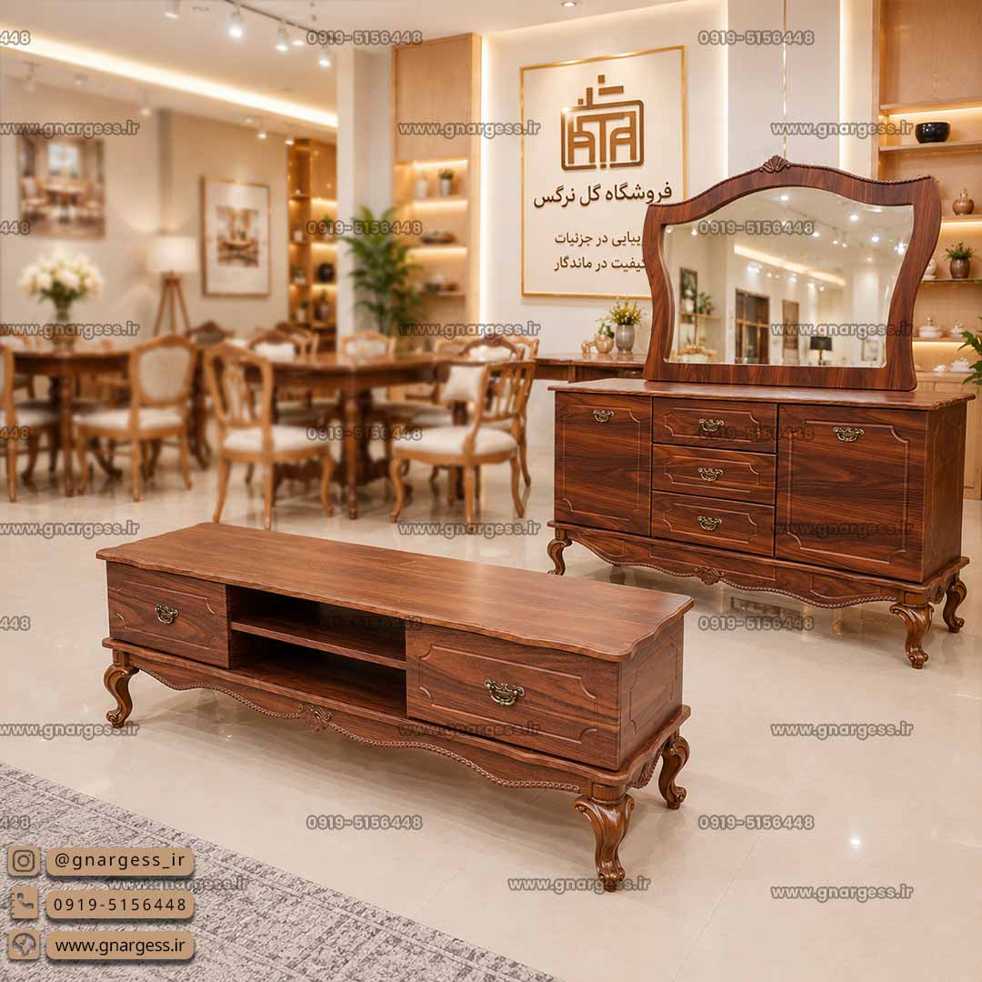 قیمت میز زیر تلویزیونی مدل سلطنتی رویال سایز 160 سانت وکیوم